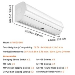 VEVOR 36" Commercial Indoor Air Curtain Super Power 2 Speeds 900CFM, Wall Mounted Air Curtains For Doors, Indoor Over Door Fan, White -Lasko Sale Store GUEST 007cf5bc 5cd7 4841 a977 998000c337fe