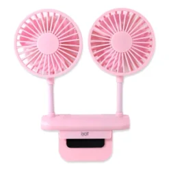 IJoy Cool Clip Pro Portable Fan - Pink: Rechargeable USB, ABS Material, 3 Speeds