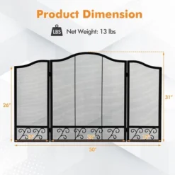 Tangkula 3-Panel Fireplace Screen Decoration Cover Child Baby Pets Safty Fire Folded Doors -Lasko Sale Store GUEST 0214dec9 87f4 4fa1 9079 a0561e87baa2