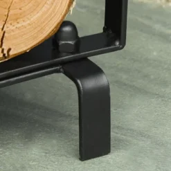 OUTSUNNY HOMCOM 30.25" 2-Tier Firewood Rack, Indoor Outdoor Wood Holder With Tools For Fireplace, Wood Stove, Fire Pit, Poker, Tongs, Broom, Shovel, Black -Lasko Sale Store GUEST 08bc4d39 4ce0 4e56 bba7 9e48f3e4064b