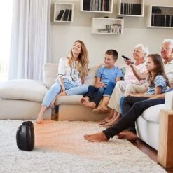 R.W.FLAME Portable Electric Tabletop Space Heater Space Heater, Quiet, Overheat Protection For Home/Office, BLACK