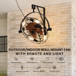 Ludomide 20" Wall Mount Fan, 6-Speed Timer, Remote & Light, Indoor/Outdoor Industrial Fan For Patio, Garage, Warehouse, Greenhouse, Barn -Lasko Sale Store GUEST 0c8d74dd 08f5 415a b156 9db851ce5dd1