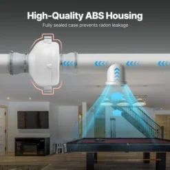 VEVOR 4 To 4.5 Inch Radon Mitigation Fan System, Quiet 190 CFM Radon Mitigation Kit With 2 Couplers, Waterproof Radon Fan, White -Lasko Sale Store GUEST 0cdc6a2e 1a55 40cd ac64 21fb5d8d64c0