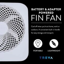 TREVA 10in Battery Powered Personal Desk Fan - White -Lasko Sale Store GUEST 0d4bf3a1 ee3e 4c6a 8666 bfea0cacbe69