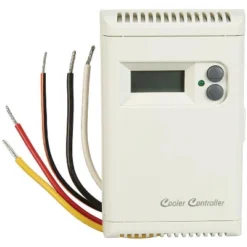 Dial Cooler Controller 4-1/2 In. H X 2-7/8 In. W White Plastic Evaporative Cooler Thermostat