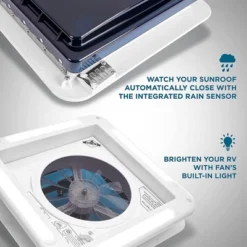 Hike Crew 11” RV Roof Vent Fan, 6-Speed RV Fan With LED Light, Rain Sensor And More - Smoked Lid -Lasko Sale Store GUEST 1c362c5e fbae 48f1 8157 22ea1209b339