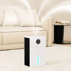 Topteng Portable Dehumidifier For 1000 Sq. Ft Home With Colorful LED Lights, Quiet, High-Efficiency Negative Ion Air Purification Air Dryer