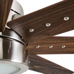 Honeywell Ceiling Fans Xerxes Modern 62 Inch Ceiling Fan With LED Light And Remote Control, Indoor Fan, 8 Contemporary Blades, Brushed Nickel -Lasko Sale Store GUEST 250efe57 240f 484a aed0 65d7ff324a2a