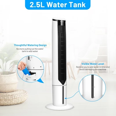 Tangkula 41" Tower Fan 3 In 1 Evaporative Air Cooler Humidifier W/ Remote Control 6 Tangkula 41" Tower Fan 3 In 1 Evaporative Air Cooler Humidifier W/ Remote Control - Image 6