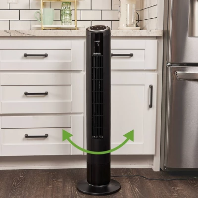 Holmes 42" Digital Oscillating 5 Speed Tower Fan With Clear Read Display And Remote Control Black 2 Holmes 42" Digital Oscillating 5 Speed Tower Fan With Clear Read Display And Remote Control Black - Image 2