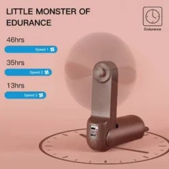 JISULIFE Handheld Mini Fan, 3-in-1 Hand Fan And Portable USB Rechargeable Pocket Fan