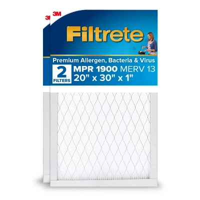 Filtrete 2pk 1900 Ultimate Allergens, Bacteria And Virus 20X30: Electrostatic Furnace Filter, MERV 13, 20x30x1, 2 Count 11 Filtrete 2pk 1900 Ultimate Allergens, Bacteria And Virus 20X30: Electrostatic Furnace Filter, MERV 13, 20x30x1, 2 Count - Image 11