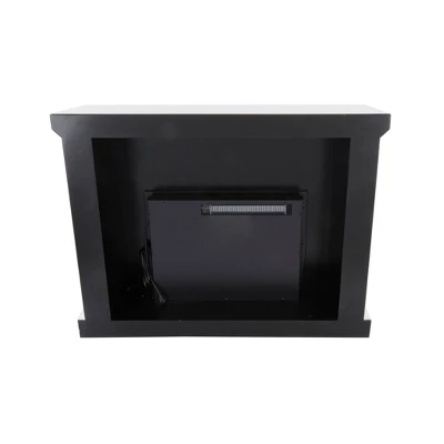 Glam Wood Electric Fireplace Clear - Olivia & May: Luxury Indoor Heater, No Assembly Required 14 Glam Wood Electric Fireplace Clear - Olivia & May: Luxury Indoor Heater, No Assembly Required - Image 14