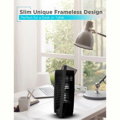 Black & Decker BLACK+DECKER 9-Inch Frameless Box Fan, Freestanding Desk Fan With 3-Speed Settings, Portable Fan For Home Office Or Garage, Black 1 Black & Decker BLACK+DECKER 9-Inch Frameless Box Fan, Freestanding Desk Fan With 3-Speed Settings, Portable Fan For Home Office Or Garage, Black