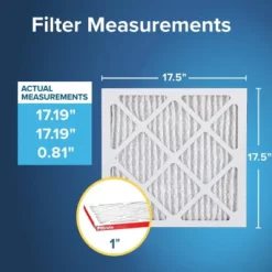 Filtrete 17.5x17.5x1 Allergen Defense Air Filter 1000 MPR: MERV 11, Electrostatic, Captures Dust & Pollen, 3-Month Use