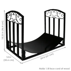 Sunnydaze Decor Sunnydaze Indoor/Outdoor Heavy-Duty Powder-Coated Steel Fire Pit Or Fireplace Firewood Log Rack Holder - 2' - Black -Lasko Sale Store GUEST 3c6deeec fd9e 4112 9427 8831cd724ea1