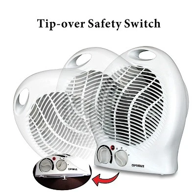 Optimus 1,500-Watt-Max Portable Fan Heater With Thermostat, H-1322 In White 6 Optimus 1,500-Watt-Max Portable Fan Heater With Thermostat, H-1322 In White - Image 6