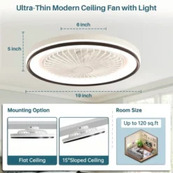 19 Inch RGB LED Ceiling Fan With Light APP Control & Remote Control Adjustable Wind Speed Smart Enclosed Ceiling Fans -Lasko Sale Store GUEST 419132cc a0d7 4bbe ade0 84cd046d131f
