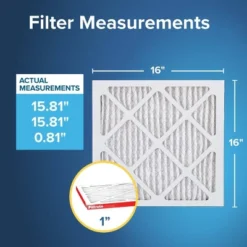 Filtrete 16"x16" Micro Allergen Air Control Filter: MERV 11 Electrostatic Furnace Filter, Captures Dust & Pollen