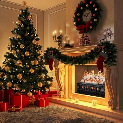 Kismile 21" Electric Fireplace Logs Set Heater,Realistic Flames, Overheated Protection, Realistic Ember Bed For Home And Office, 750W/1500W 2 Kismile 21" Electric Fireplace Logs Set Heater,Realistic Flames, Overheated Protection, Realistic Ember Bed For Home And Office, 750W/1500W - Image 2