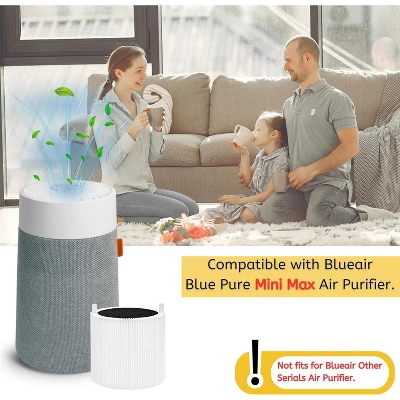 Nispira Mini Max Replacement Filter For Blueair Blue Pure Mini Max Air Purifier 3-in-1 Activated Carbon, 2 Packs 1 Nispira Mini Max Replacement Filter For Blueair Blue Pure Mini Max Air Purifier 3-in-1 Activated Carbon, 2 Packs