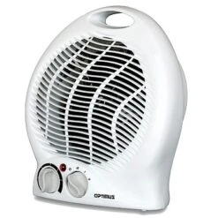 Optimus 1,500-Watt-Max Portable Fan Heater With Thermostat, H-1322 In White