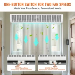 VEVOR 60" Commercial Indoor Air Curtain Super Power 2 Speeds 2100CFM, Wall Mounted Air Curtains For Doors, Indoor Over Door Fan, White -Lasko Sale Store GUEST 50f13354 1927 4288 8334 908591f170c0