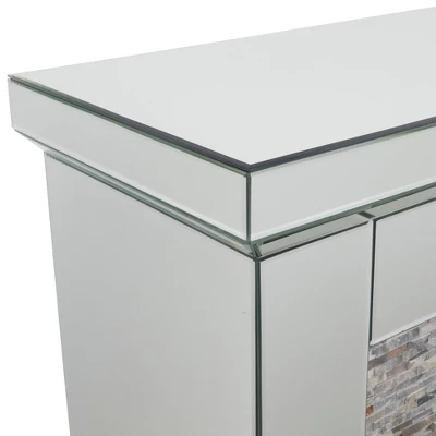 Glam Wood Electric Fireplace Clear - Olivia & May: Luxury Indoor Heater, No Assembly Required 9 Glam Wood Electric Fireplace Clear - Olivia & May: Luxury Indoor Heater, No Assembly Required - Image 9