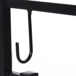 Outsunny 2-Tier Firewood Rack, Indoor Outdoor Wood Holder With Tools For Fireplace Or Fire Pit, Includes Poker, Tongs, Broom, Shovel, 33", Black -Lasko Sale Store GUEST 58be1c51 b74d 4e5f 8a1e b91a1572f4d6