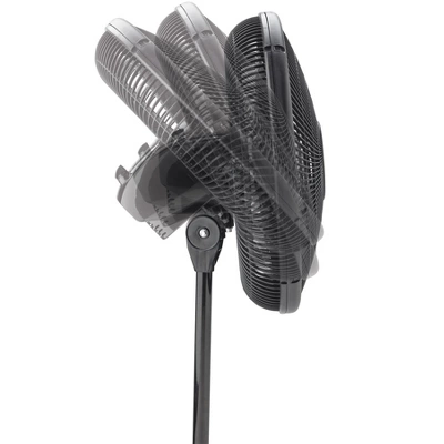 Lasko 16-inch 3-Speed Oscillating Floor Fan With Adjustable Height, Tilt-Back Head, Widespread Oscillation, And Patented Blue Plug Safety Fuse, Black 4 Lasko 16-inch 3-Speed Oscillating Floor Fan With Adjustable Height, Tilt-Back Head, Widespread Oscillation, And Patented Blue Plug Safety Fuse, Black - Image 4