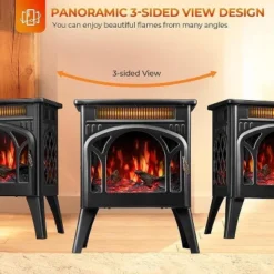 R.W.FLAME 17" Electric Fireplace With Remote, Cathedral Design, Adjustable Flames, Brightness, Heat, And Overheat Protection -Lasko Sale Store GUEST 59ea95e1 9023 44f6 8987 cefa889cd215