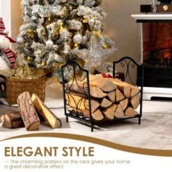 Tangkula Fireplace Firewood Rack, Heavy Duty Small Firewood Holder For Fireplace, 132 Lbs Load Capacity, Decorative Log Rack Wood Holder -Lasko Sale Store GUEST 5c2a222a c451 4eb3 8464 26424dedd8c2