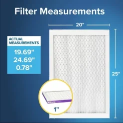 Filtrete 20x25x1 2pk Allergen Bacteria And Virus Air Filter 1500 MPR: MERV 12 Electrostatic Furnace Filter, 20x20x1