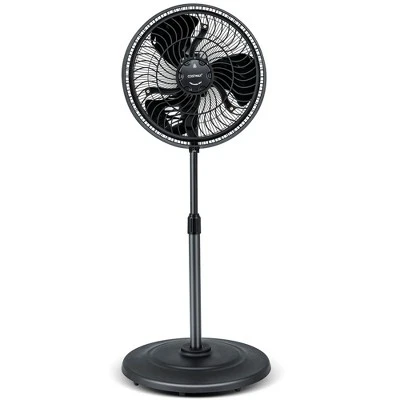 Costway 16" Oscillating Fan Misting Pedestal Fan With Hose Connector 3 Micro-Mist Levels Black 9 Costway 16" Oscillating Fan Misting Pedestal Fan With Hose Connector 3 Micro-Mist Levels Black - Image 9