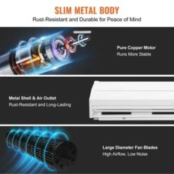 VEVOR 60" Commercial Indoor Air Curtain Super Power 2 Speeds 1500CFM, Wall Mounted Air Curtains For Doors, Indoor Over Door Fan, White -Lasko Sale Store GUEST 5cd8dce2 2f7d 45f0 99a6 0a09fd532a49