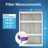 Filtrete 20" X 25" X 4" Slim Fit Allergen Bacteria And Virus Deep Pleat Air Filter 1550 MPR: MERV 12, Electrostatic, Furnace Filter