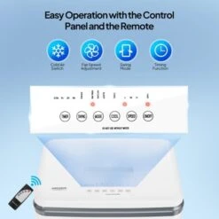 ROVSUN 1400CFM Evaporative Air Cooler, 5.2 Gal Portable Swamp Cooler With Auto Oscillating, Remote -Lasko Sale Store GUEST 6923a0a5 505a 4cfe 9ed5 9bde5c5007e9