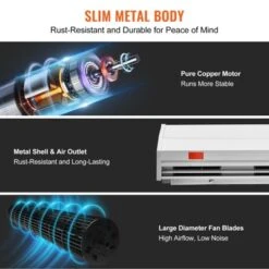 VEVOR 48" Commercial Indoor Air Curtain Super Power 2 Speeds 1200CFM, Wall Mounted Air Curtains For Doors, Indoor Over Door Fan, White -Lasko Sale Store GUEST 69d30c17 43c0 4b26 a8c5 5bd553e09fc3