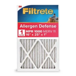 Filtrete 16x25x1 2pk Allergen Defense Air Filter 1000 MPR: MERV 11 Furnace Filter, Electrostatic, Captures Dust & Pollen