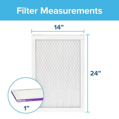 Filtrete 14x24x1 2pk Allergen Bacteria And Virus Air Filter 1500 MPR: Electrostatic Furnace Filter, MERV 12, 2-Pack 2 Filtrete 14x24x1 2pk Allergen Bacteria And Virus Air Filter 1500 MPR: Electrostatic Furnace Filter, MERV 12, 2-Pack - Image 2