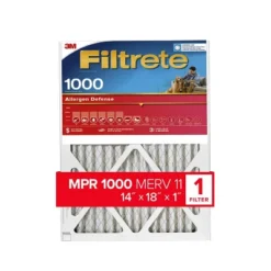 Filtrete Micro Allergen 14X18, Air Filter: MERV 11 Electrostatic Furnace Filter, Captures Dust & Pollen, 14x18x1 Size