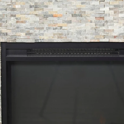 Glam Wood Electric Fireplace Clear - Olivia & May: Luxury Indoor Heater, No Assembly Required 12 Glam Wood Electric Fireplace Clear - Olivia & May: Luxury Indoor Heater, No Assembly Required - Image 12