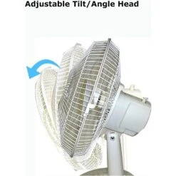 Optimus F-1230 12-Inch Oscillating 3-Speed Table Fan, White