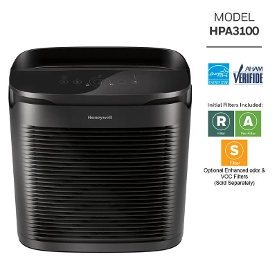 Honeywell Power Plus HEPA Air Purifier For Medium And Large Rooms Black: 4 Settings, 100-300 Sq. Ft., AHAM & Energy Star Certified 5 Honeywell Power Plus HEPA Air Purifier For Medium And Large Rooms Black: 4 Settings, 100-300 Sq. Ft., AHAM & Energy Star Certified - Image 5