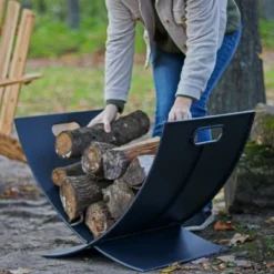 Sunnydaze Decor Sunnydaze Small Powder-Coated Steel Outdoor Firewood Log Rack - 30" - Black -Lasko Sale Store GUEST 7eba99af efb9 474f 879d 7c375c9cc3db