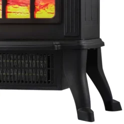 Comfort Glow® ES4195 The Sanford™ 1,500-Watt-Max Freestanding Electric Stove With Real Flame Look In Black