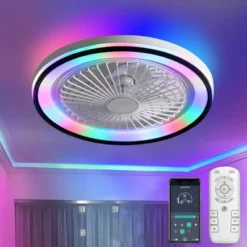 19 Inch RGB LED Ceiling Fan With Light APP Control & Remote Control Adjustable Wind Speed Smart Enclosed Ceiling Fans -Lasko Sale Store GUEST 84d8ee61 cae2 4e1c a338 99f3c5c6b0d9