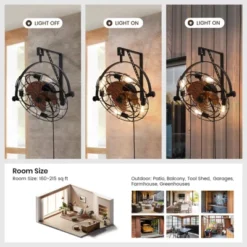 Ludomide 20" Wall Mount Fan, 6-Speed Timer, Remote & Light, Indoor/Outdoor Industrial Fan For Patio, Garage, Warehouse, Greenhouse, Barn -Lasko Sale Store GUEST 874633e9 6451 46cc a782 bf5195463179