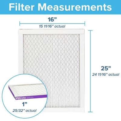 Filtrete 16x25x1 2pk Allergen Bacteria And Virus Air Filter 1500 MPR: Furnace Filter, MERV 12, Electrostatic, 3-Month Use 2 Filtrete 16x25x1 2pk Allergen Bacteria And Virus Air Filter 1500 MPR: Furnace Filter, MERV 12, Electrostatic, 3-Month Use - Image 2