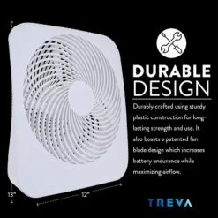 TREVA 10in Battery Powered Personal Desk Fan - White -Lasko Sale Store GUEST 8f1e5c08 c5cb 4ed7 8f57 1f5fa83ab621